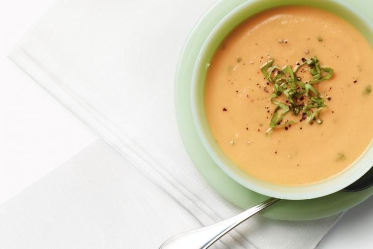parsnip carrot soup with basil