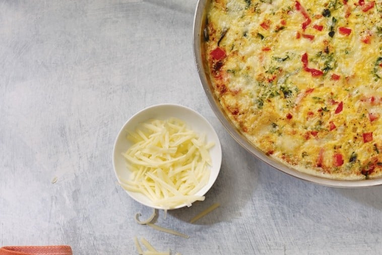 parsnip sharp cheddar and chard frittata