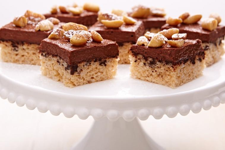 peanutty chocolate cottage cheese squares