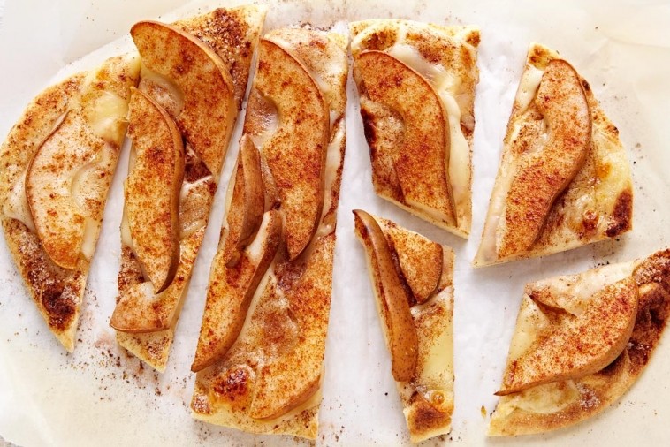 pear and cheese naan pies pear and cheese naan pies