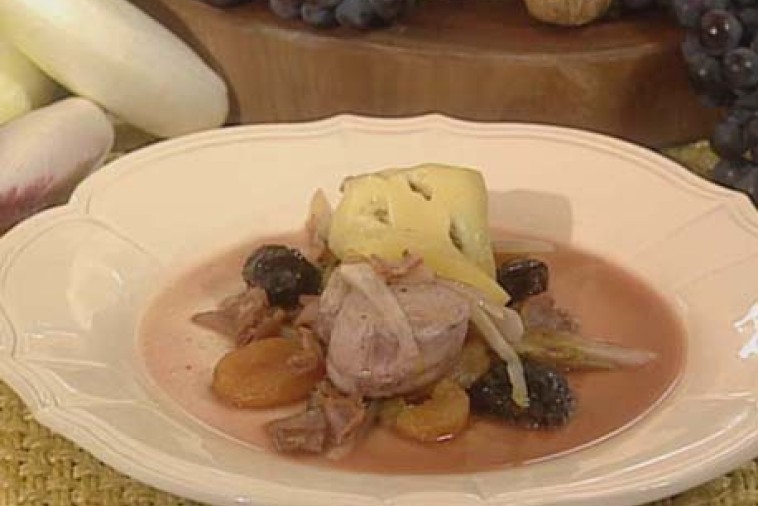 pork medallions with belgian endives and apricots mont laurier style