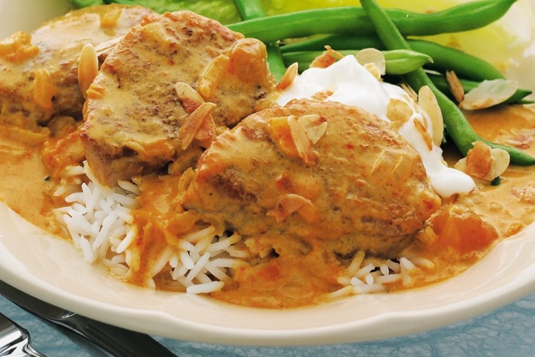 pork tenderloin medallions with mango curry cream pork tenderloin medallions with mango curry cream