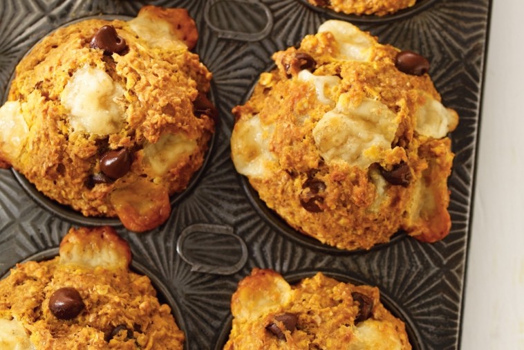 pumpkin chocolate and cheddar muffins