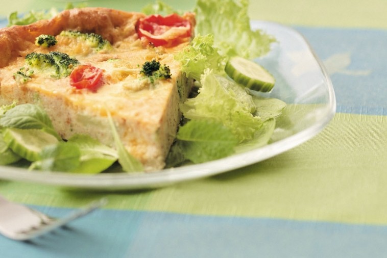 quick broccoli and cheddar quiche