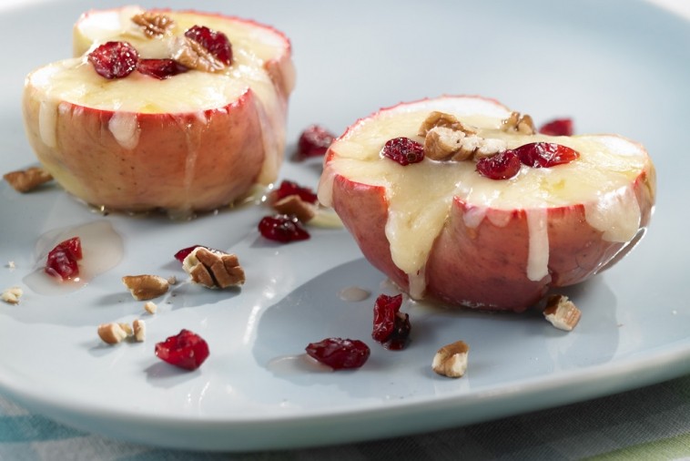 quick cheddar baked apples