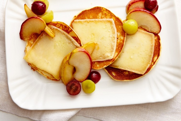 raclette cheese pancakes with fruit raclette cheese pancakes with fruit