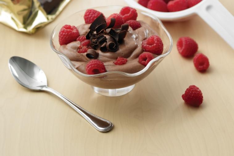 really really easy chocolate raspberry mousse