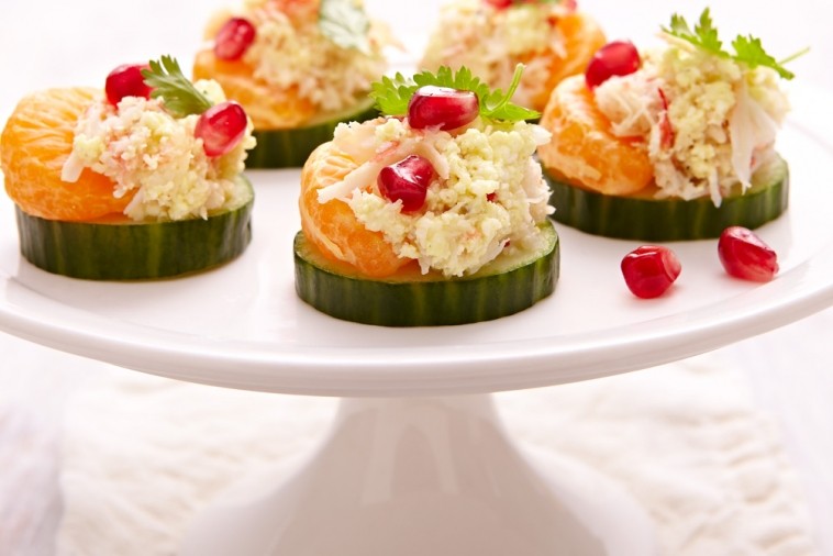 ricotta crab canapes