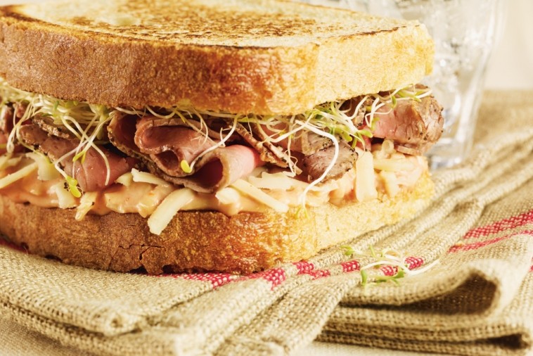 roast beef and cheddar sandwich