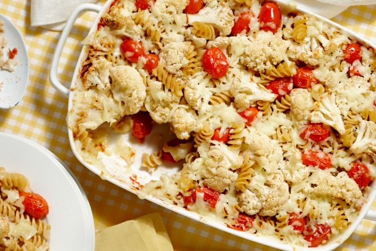 roasted tomato and cauliflower pasta bake roasted tomato and cauliflower pasta bake
