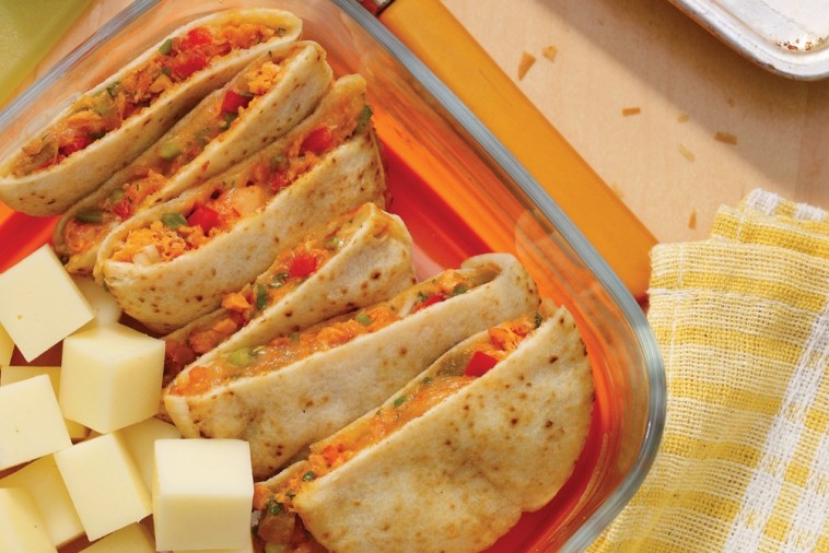 salmon provolone mini quesadillas