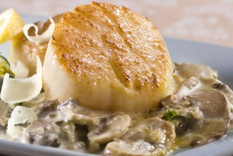 scallops with wild mushrooms and canadian whiskey cream