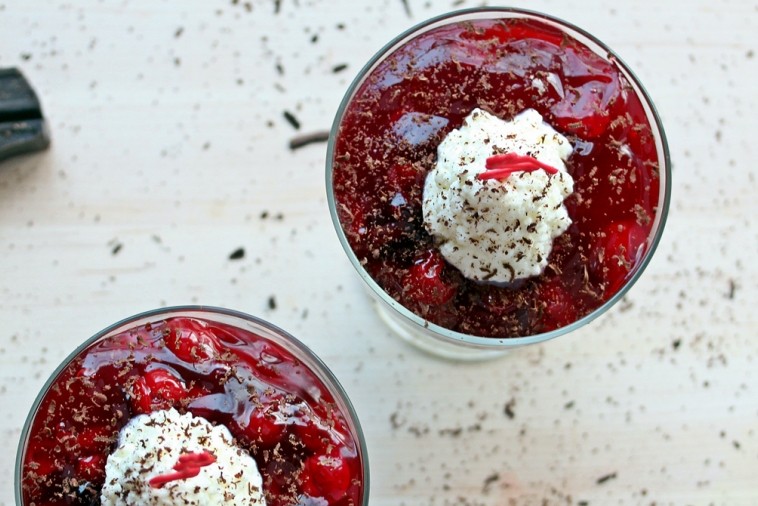 simple black forest parfait simple black forest parfait
