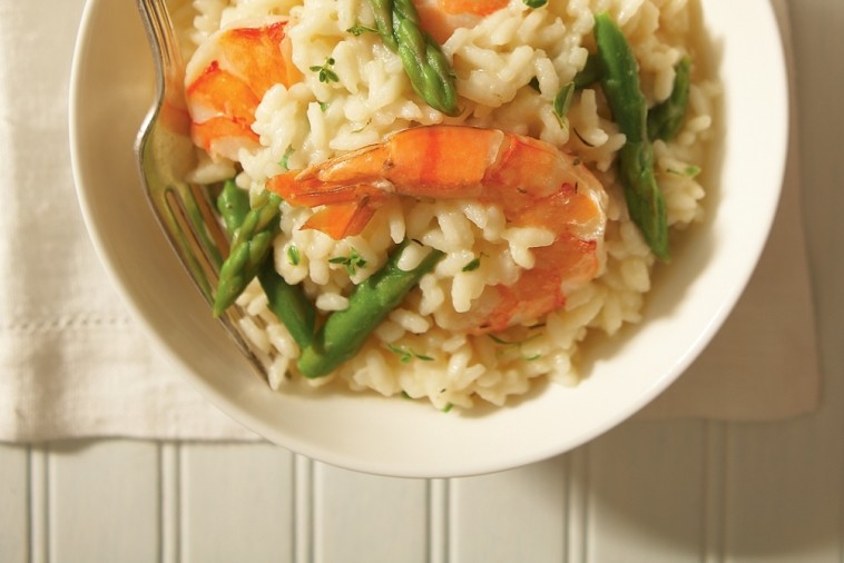simple risotto with shrimp asparagus and aged cheddar simple risotto with shrimp asparagus and aged cheddar