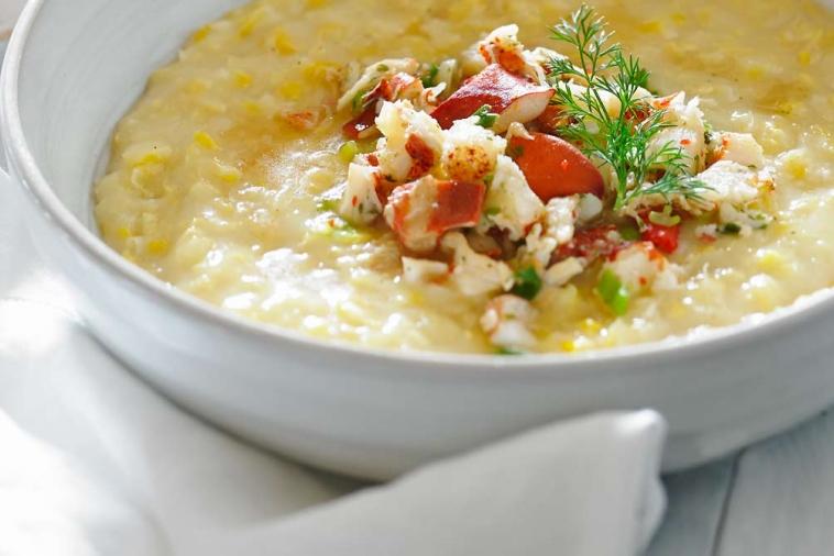 southern creamed corn with lobster