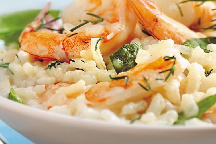 spinach and shrimp risotto