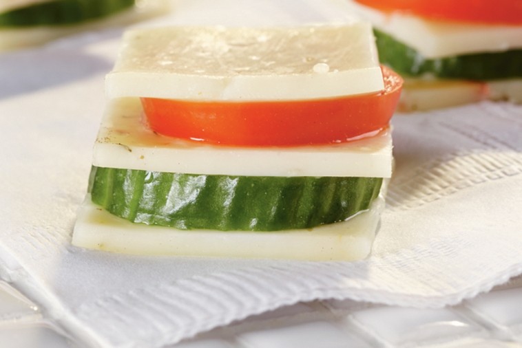 stacked veggies and havarti stacked veggies and havarti