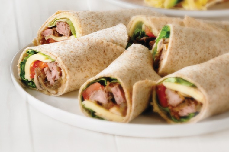 steak and monterey jack wraps