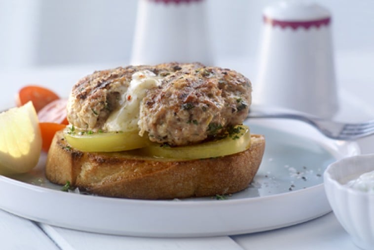 stuffed chicken burgers