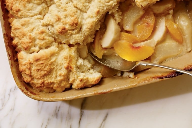 tree fruit cobbler and brie tree fruit cobbler and brie