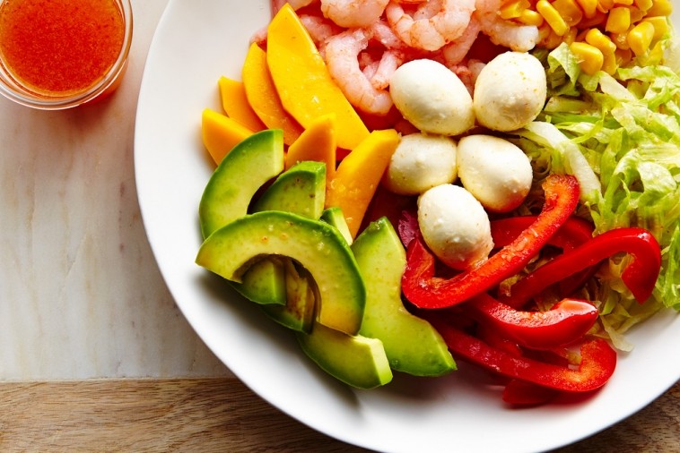 tropical winter salad with cherry bocconcini tropical winter salad with cherry bocconcini