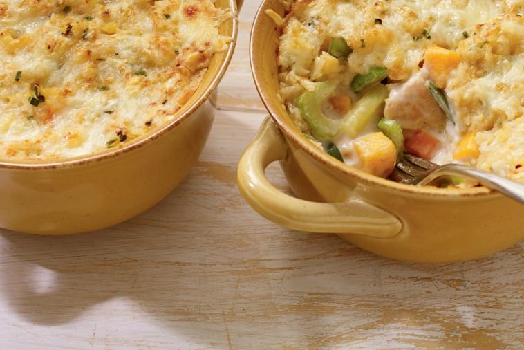 vegetable chicken and cheddar casserole