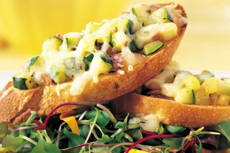 zucchini bruschetta with canadian swiss cheese zucchini bruschetta with canadian swiss cheese