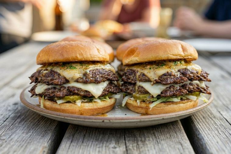 Cowboy Butter Smash Burgers with Aged Canadian Cheddar