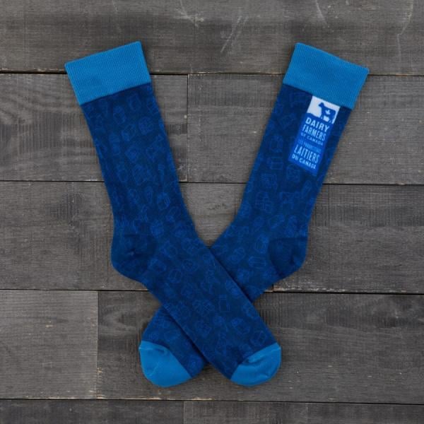 Blue Cow Logo Socks