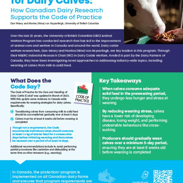 Calf weaning fact sheet